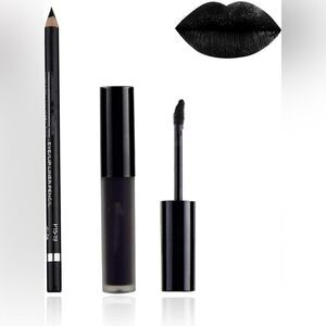🤯5/$20🤯 Matte Black Liquid Lip Gloss And Lipliner 2 Pcs Set Waterproof